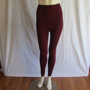 💖Fleece Lined Maroon Leggings nwot